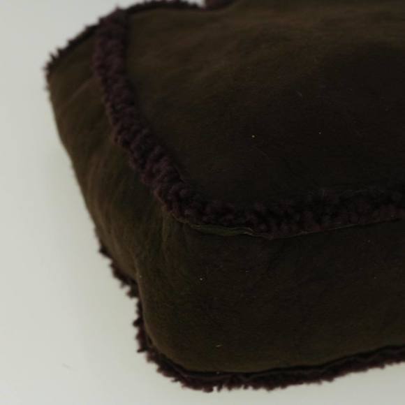 CHANEL Turn Lock Shoulder Bag Mouton Brown CC Auth 57346 - Picture 8 of 16